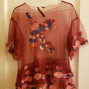 Embroidered top